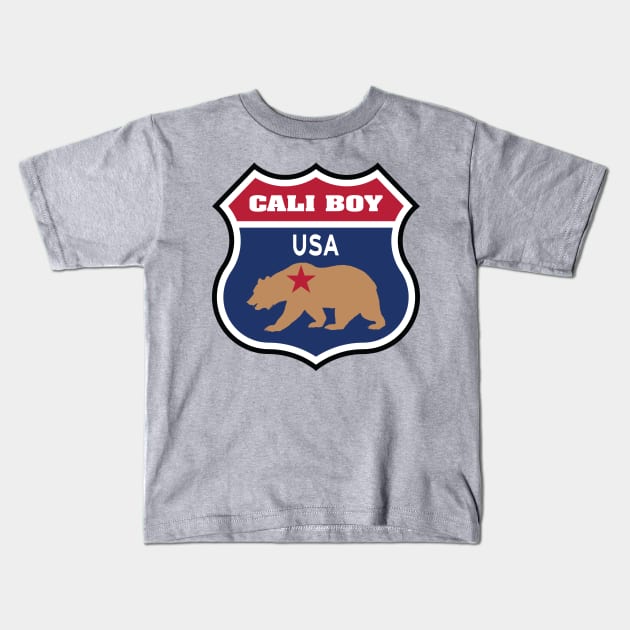 Cali Boy (Interstate USA) Kids T-Shirt by CaliKringle